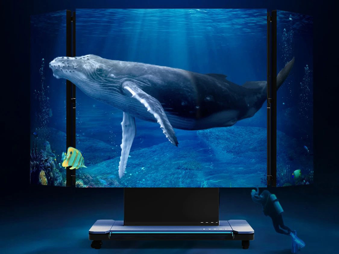 壹定发全新一代3D折叠屏首秀北京教育装备展，，，，，，，，开启智慧教育多维交互时代